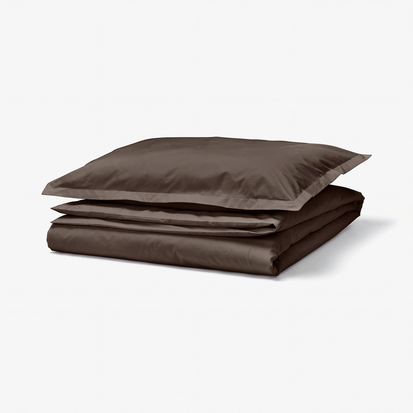 HAMPFLOCKEL غطاء لحاف و غطاء مخدة, بني, ‎150x200/50x80 سم‏