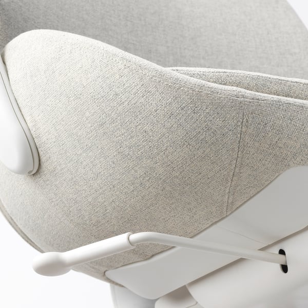 HATTEFJÄLL كرسي مكتب بمساند ذراعين, Gunnared بيج/أبيض