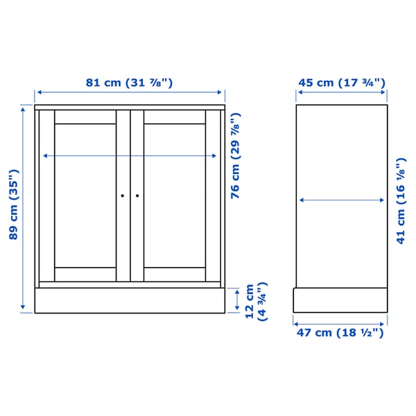 HAVSTA خزانة مع قاعدة, أبيض, 81x47x89 سم