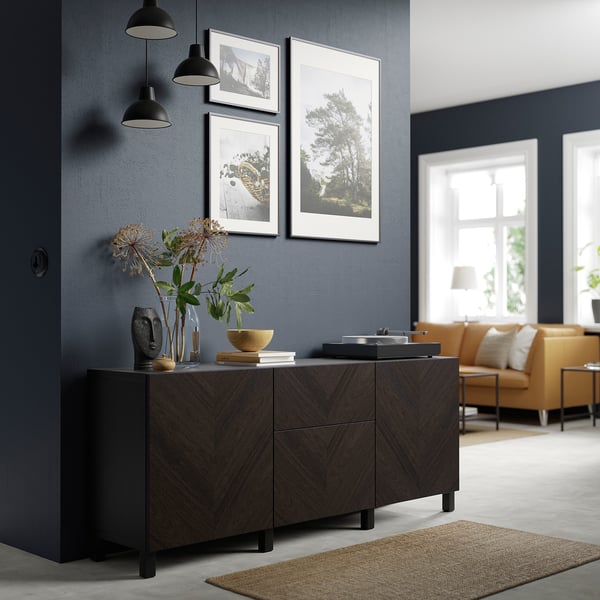 HEDEVIKEN واجهة دُرج, بني غامق قشرة سنديان مصبوغ, 60x26 سم