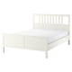 HEMNES هيكل سرير مع مرتبة, أبيض/Åkrehamn متين., ‎180x200 سم‏