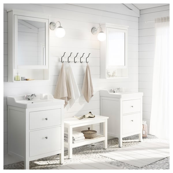 HEMNES مقعد طويل, أبيض, 83 سم