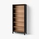 HEMNES مكتبة, أسود-بني/بني فاتح, ‎90x197 سم‏
