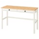 HEMNES مكتب بدرجين, أبيض/بني فاتح, ‎120x47 سم‏