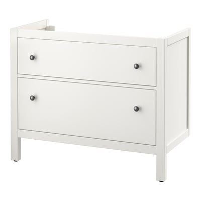 HEMNES خزانة حوض بدرجين, أبيض, ‎100x47x83 سم‏