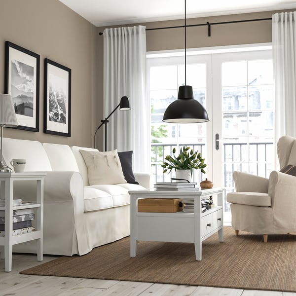 IDANÄS طاولة قهوة, أبيض, 107x55 سم