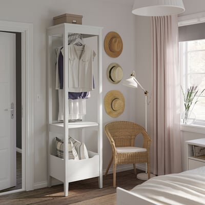 IDANÄS دولاب ملابس مفتوح, أبيض, 59x211 سم