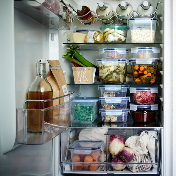 IKEA 365+ حافظة طعام, مربّع/بلاستيك, 750 مل