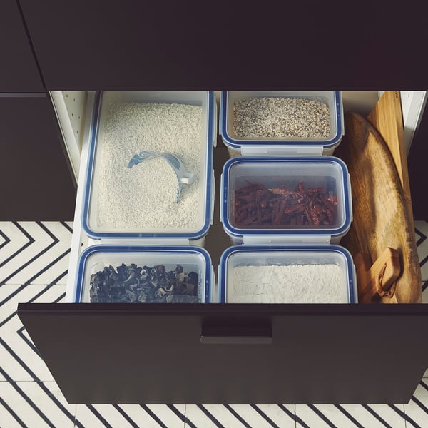 IKEA 365+ حافظة طعام بغطاء, مستطيل/بلاستيك, 4.2 ل