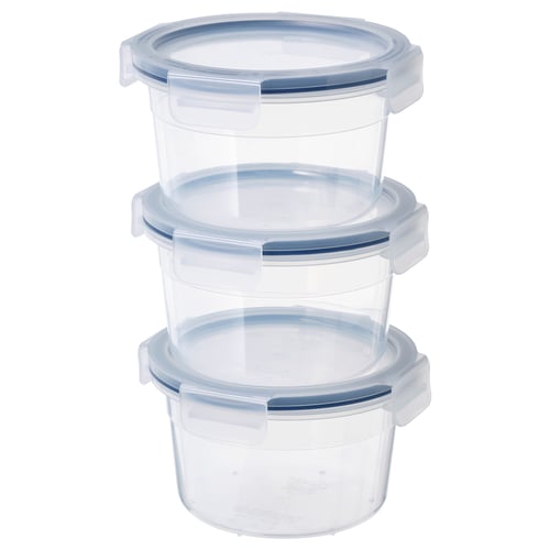 IKEA 365+ حافظة طعام بغطاء, دائري/بلاستيك, 750 مل