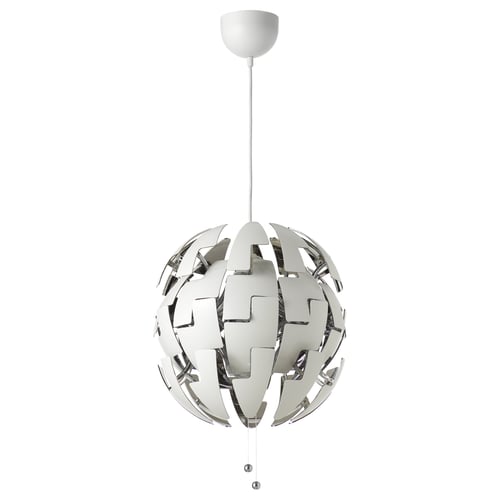 IKEA PS 2014 مصباح معلّق, أبيض/لون-فضي, 35 سم