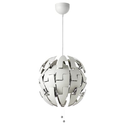IKEA PS 2014 مصباح معلّق, أبيض/لون-فضي, 35 سم