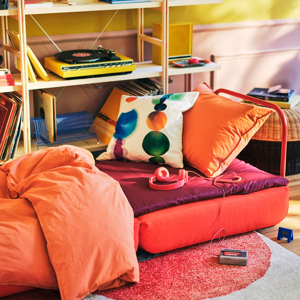 IKEA PS 2026 كرسي سرير, Skiftebo برتقالي ساطع