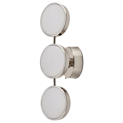 KABOMBA مصباح حائط LED, إضاءة قابلة للتعتيم طلاء كروم/لمّاع, 47x14 سم