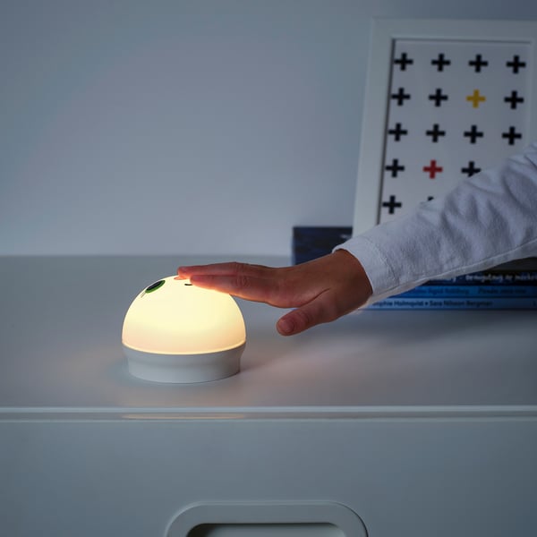 KORNSNÖ إضاءة ليلية LED, أبيض/أرنب يعمل بالبطارية
