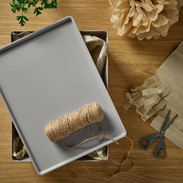 KUGGIS غطاء, رمادي فاتح, 26x35 سم