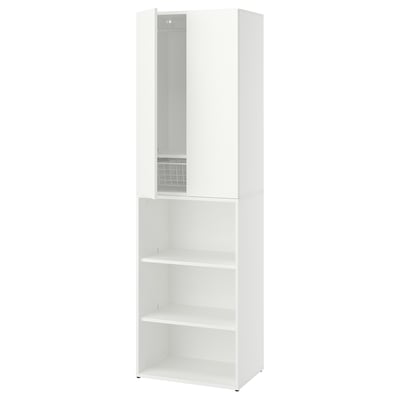 LASTARE تشكيلة دولاب ملابس., أبيض, ‎60x42x201 سم‏