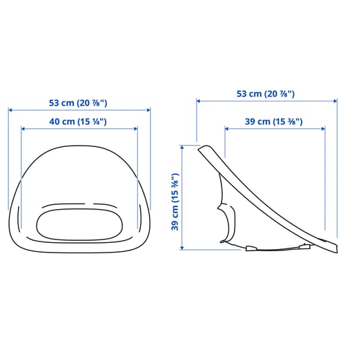 LOBERGET هيكل مقعد, أبيض