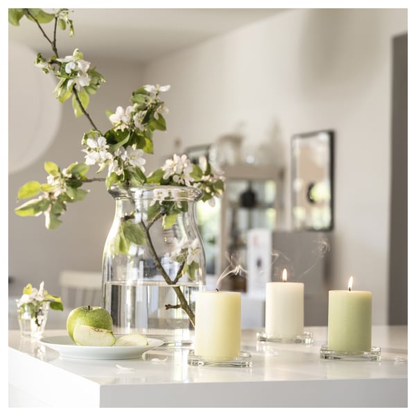 LÖVSKOGSLUND قالب شمع معطر, تفاح ألوان منوعة, 30 س