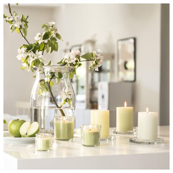 LÖVSKOGSLUND قالب شمع معطر, تفاح ألوان منوعة, 30 س