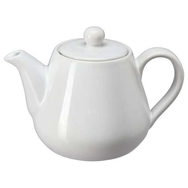 LYSRÄKA إبريق شاي, أبيض, 0.8 ل