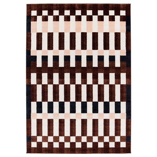 MARKBLÅMME سجادة، وبر قصير, عدة ألوان/نقش كاروهات, 160x230 سم