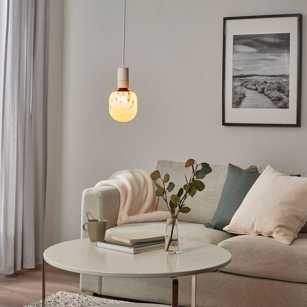 MOLNART لمبة LED E27 240 lumen, على شكل أنبوبي أبيض/زجاج شفاف, 120 مم