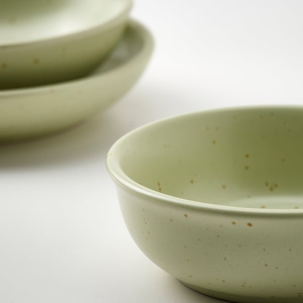 MOSSMAL صحن/سلطانية من 3 قطع, نقش دائرة/أخضر فاتح