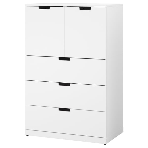 NORDLI خزانة بـ 5 أدراج, أبيض, 80x122 سم