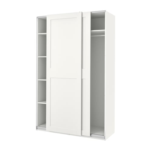 PAX / GRIMO دولاب ملابس, أبيض/أبيض, 150x66x236 سم