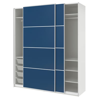 PAX / MEHAMN دولاب ملابس مع أبواب سحّابة