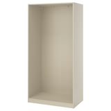 PAX هيكل دولاب ملابس, رمادي-بيج, 100x58x201 سم
