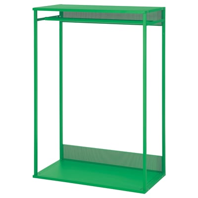 PLATSA وحدة تعليق مفتوحة للملابس, أخضر, ‎80x40x120 سم‏
