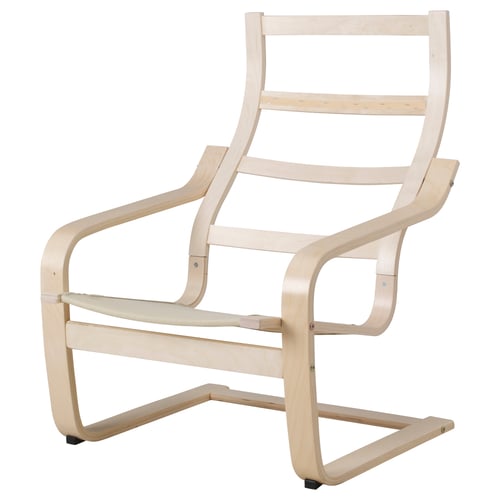 POÄNG اطار كرسي بذراعين, قشرة بتولا