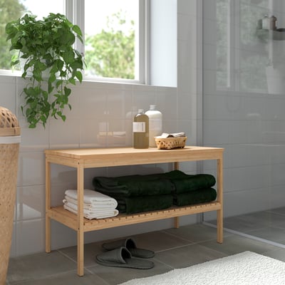 RÅGRUND مقعد طويل, خيزران, 78x37 سم
