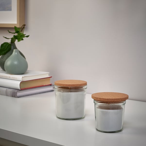 RÖNNSPIREA غطاء شمع معطر, عازل حرارة من الفلّين, 8 سم