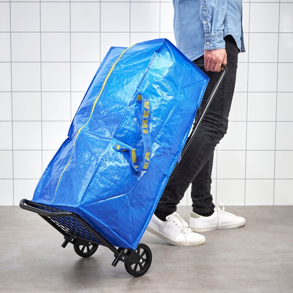 RULLEBÖR / FRAKTA عربة مع حقيبة, أسود/أزرق