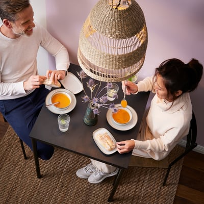 SANDSBERG طاولة, أسود, 67x67 سم