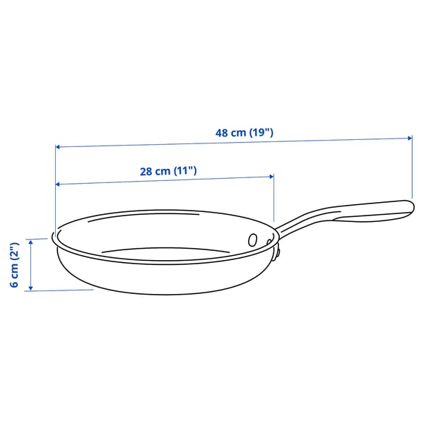 SENSUELL مقلاة, ستينلس ستيل/رمادي, 28 سم