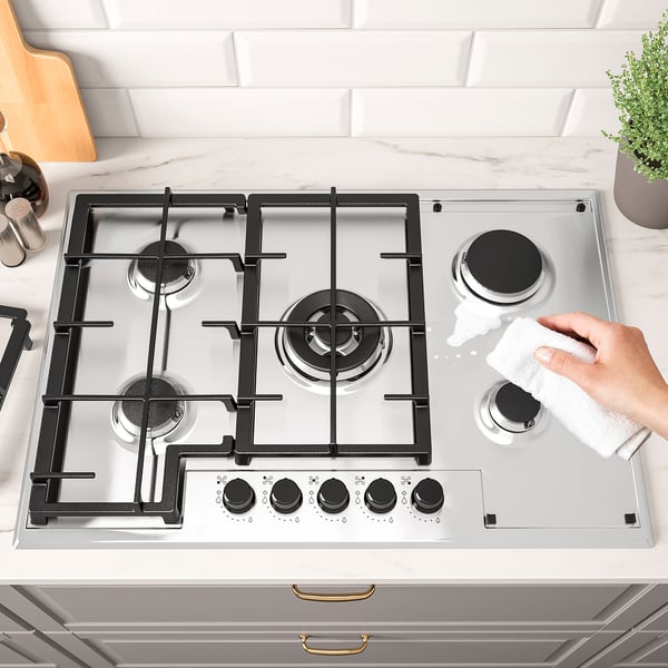 SKÅLAN رأس طبخ غازي, IKEA 500 ستينلس ستيل, 74 سم