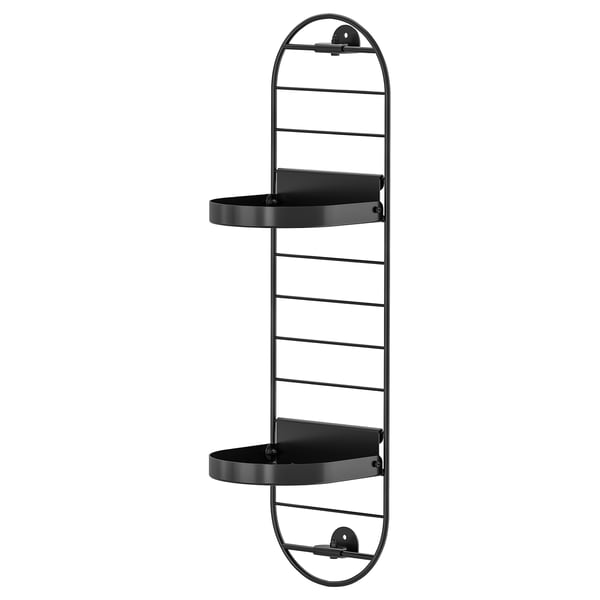SKUGGRÖNA حامل نباتات حائطي, أسود, 54 سم