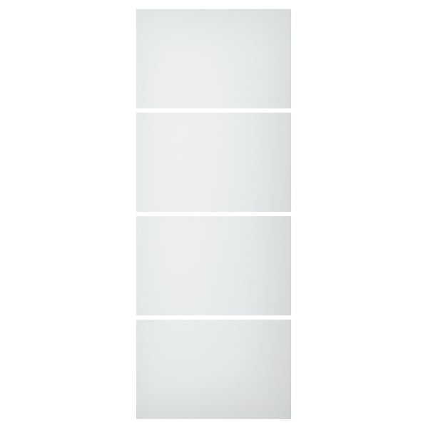 SVARTISDAL 4 ألواح لهيكل باب سحّاب, أبيض تأثير الورق, 75x201 سم