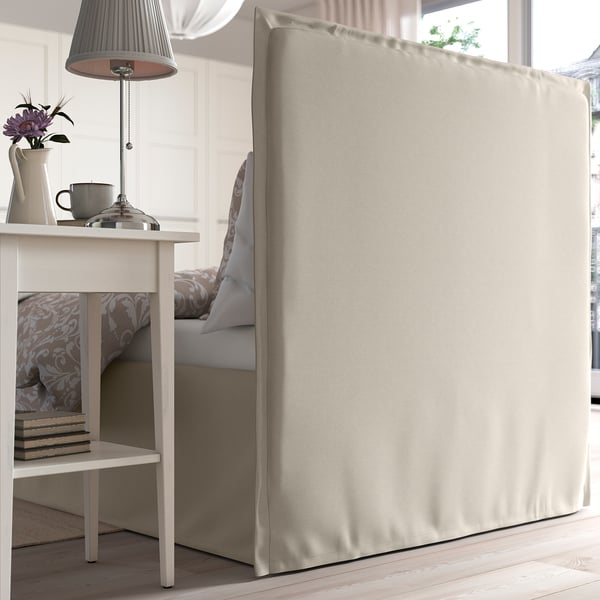 TÄRNKULLEN هيكل سرير بتنجيد, Vissle بيج, 90x200 سم