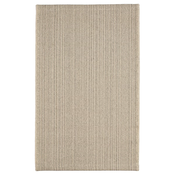 TIPHEDE سجادة، غزل مسطح, طبيعي/أسود, 50x80 سم