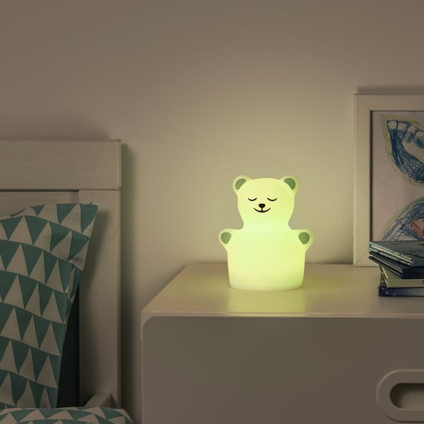 TÖVÄDER إضاءة ليلية LED, دب يعمل بالبطارية