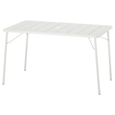 TORPARÖ طاولة، خارجية, أبيض/قابل للطي, ‎130x74 سم‏