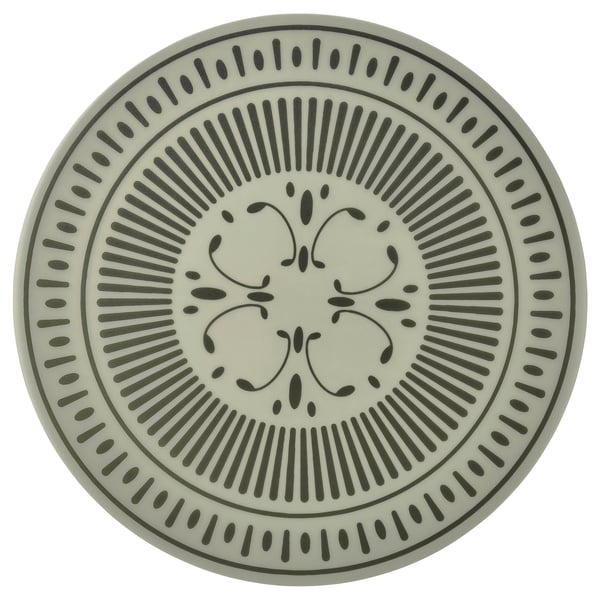 TUVIRIS مفرش أطباق, رمادي-أخضر/نقش بلاستيك, 37 سم