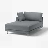 UPPÅKRA غطاء وحدة أريكة طويلة، يسار, Johanneshov رمادي غامق