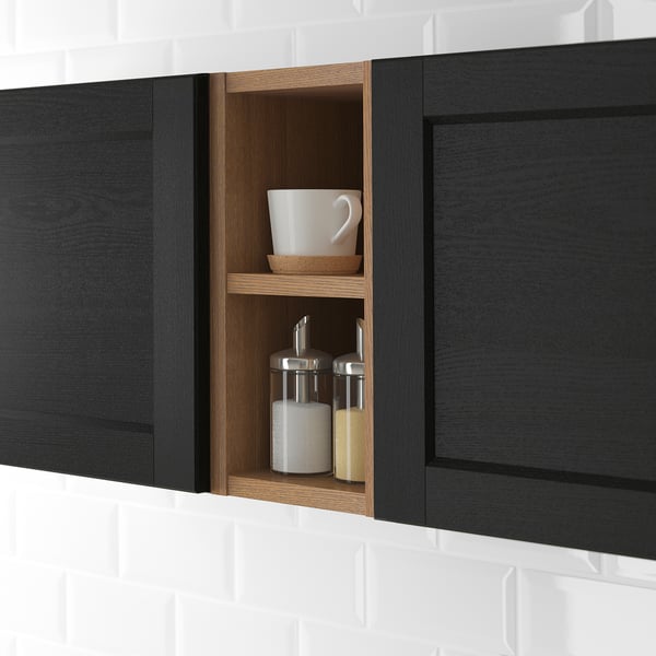 VADHOLMA تخزين مفتوح, بني/دردار مصبوغ, 20x37x40 سم