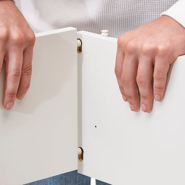 VIHALS وحدة رف مع ٤ أرفف, أبيض, 95x37x90 سم